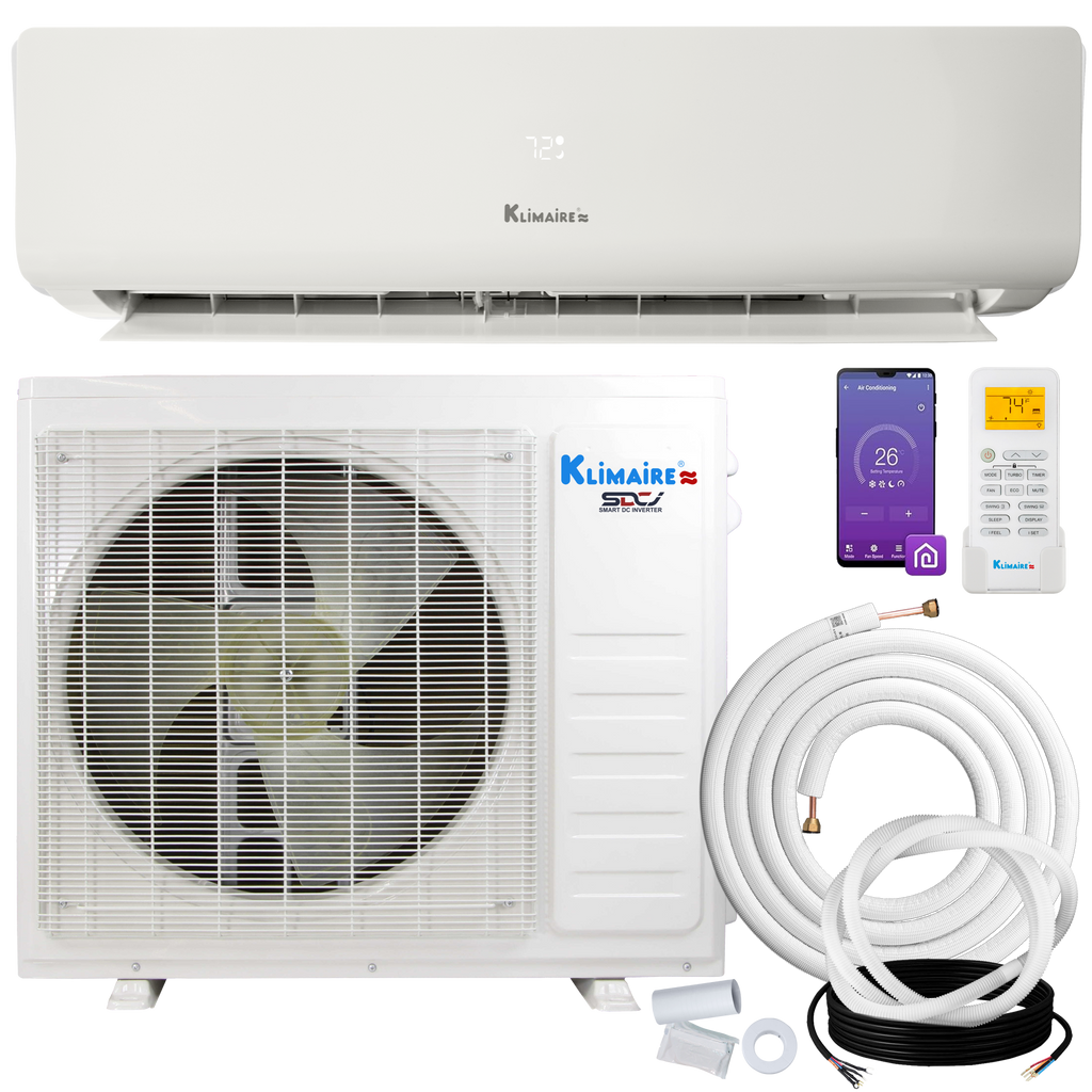 Klimaire KIWE-KOIE Series – High Wall-Mounted Mini Split Heat Pump Air Conditioner - R-32