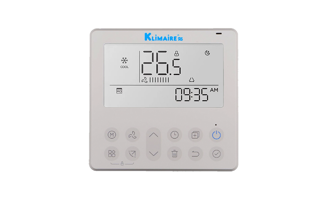 Klimaire KJR-120N(X6W)/BGEF - 12V Wired Controller with Wi-Fi & Weekly Timer