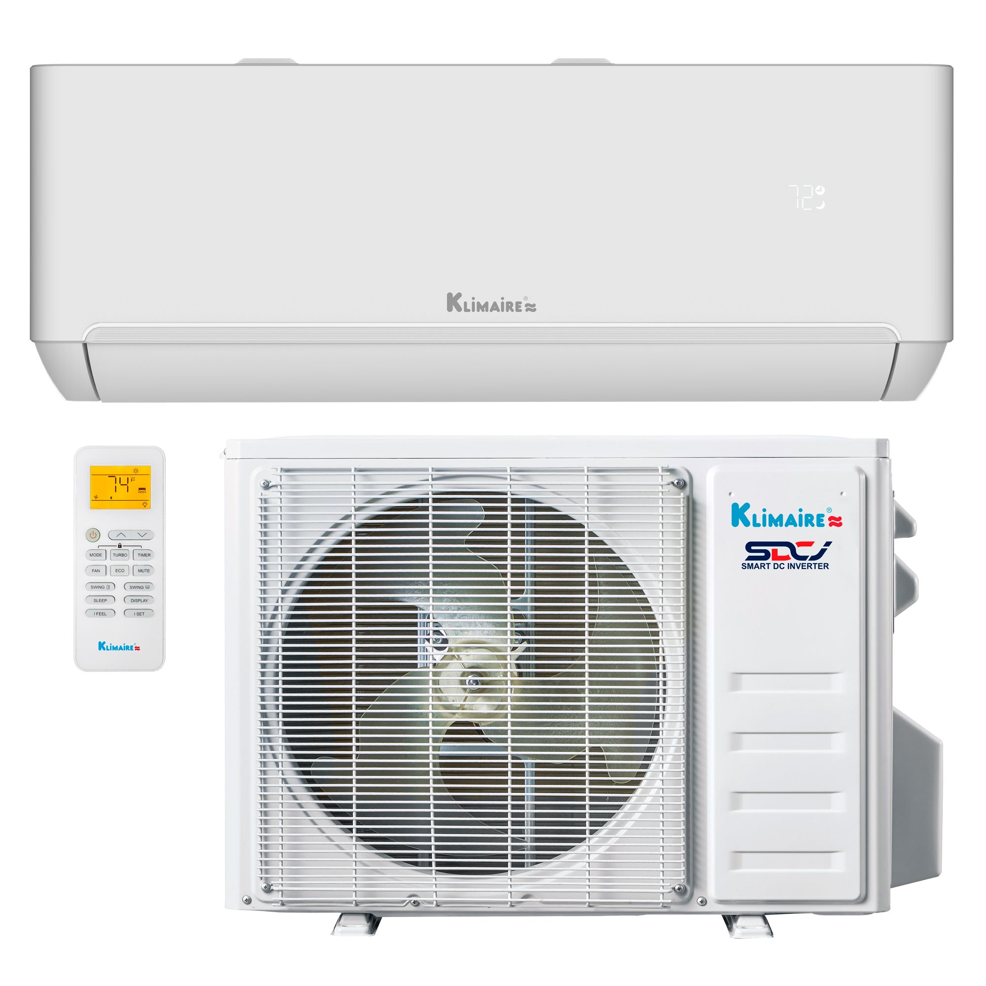Klimaire KIWU-KOIU U-PRO Series - High Wall-Mounted Mini Split Heat Pu