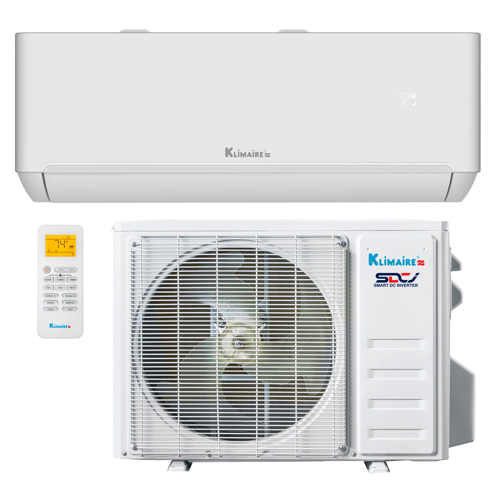 Klimaire KIWU-KOIU U-PRO Series - High Wall-Mounted  Mini Split Heat Pump Air Conditioner