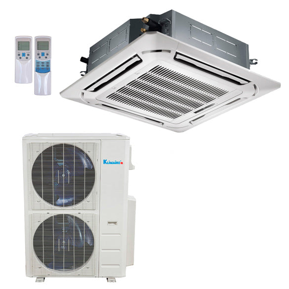 Klimaire KTIS/KTIR-KSIE Series — 4-Way Compact Round-Flow Ceiling Cassette Mini Split Heat Pump Air Conditioner (2nd Generation)